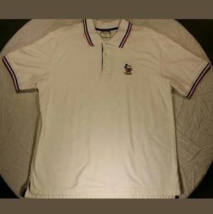 Disney White Short Sleeve Polo Shirt Mickey Mouse